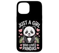 Panda Bear Just A Girl Who Loves Pandas Endangered Animals Case for iPhone 15