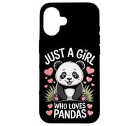 Panda Bear Just A Girl Who Loves Pandas Endangered Animals Case for iPhone 16