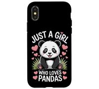 Panda Bear Just A Girl Who Loves Pandas Endangered Animals Case for iPhone X/XS