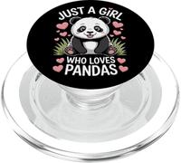 Panda Bear Just A Girl Who Loves Pandas Endangered Animals PopSockets PopGrip for MagSafe