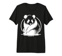 Panda Bear Line Art Zoology Design Premium T-Shirt