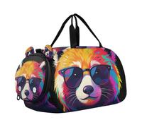 Panda Bear Lover Boy's Gym Duffel Bag with Shoes Compartment Multifunctional Overnight Travel Weekender Tote for Travel, Swimming, Dance, Ballet