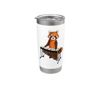Panda Bear Playing Vibraphone Musical Instrument Red Panda Stainless Steel Insulated Tumbler