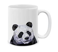 Panda Bear Polygon Coffee Cups Funny Mugs Novelty Mug 330Ml for Home Restaurant Cappuccino