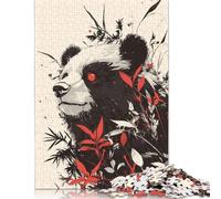 Panda Bear Red Eyes 1000 Piece Jigsaw Puzzle Family Fun Jigsaws for Adults And Challenging Game,stress Relief Games And Unique Gifts 1000pcs (75x50cm)