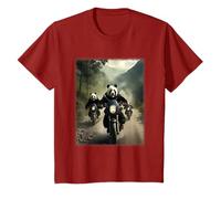 Panda bear rides a motorcycle T-Shirt