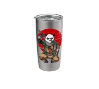 Panda Bear Samurai Japanese Samurai Warrior Ninja Stainless Steel Insulated Tumbler