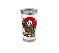 Panda Bear Samurai Japanese Samurai Warrior Ninja Stainless Steel Insulated Tumbler