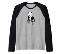 Panda Bear Save The Planet Environmental Protection Sad Crying Raglan Baseball Tee