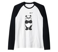 Panda Bear says no Means no, Saying Against Everything Anti-Opinion Raglan Baseball Tee