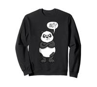 Panda bear says nö heißt nein saying against everything anti-opinion Sweatshirt