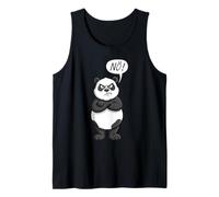 Panda Bear says nö heißt Nein Saying Against Everything Anti-Opinion Tank Top