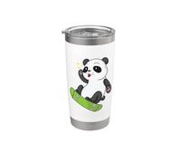 Panda Bear Skating Stainless Steel Insulated Tumbler