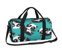 Panda Bear Sports Duffel Bags Panda Pattern Weekend Overnight Bag Casual Tote Holdall Travel Gym Luggage Duffel Bag for Kids Girls Boys Women Men
