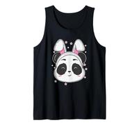 Panda Bear with Rabbit Ear Hat Tank Top