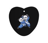 Panda Bears Jiu Jitsu Hanging Car Air Fresheners 1Pcs Aromatherapy Tablets Automotive Fragrance Scented Card Decor Love form