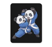 Panda Bears Jiu Jitsu Non-Slip Mouse Pads Vertical Desk Mat Rubber Gaming Mousepad for Computer Laptop Gamer 20 * 25cm
