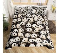 Panda Bedding Set Kids Cute Animal Pandas Comforter Cover Set for Girls Boys 3D Panda Beared Duvet Cover Women Men Lovely Wild Bedding & Linen Bedding & Linen Single Size