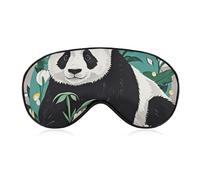 Panda Black and White Sleep Mask Comfort Travel Eye Masks with Adjustable Elastic Strap Soft Funny Block Light Sleep Eye Cover for Side Sleeper for Nap Men Women Gift