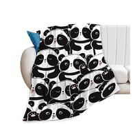 Panda Blanket Cute Panda Fleece Throw Blanket Fuzzy Plush Super Soft Cozy Warm Panda Blanket Gifts for Girls Boys Kids Women Bed Decor 50"X60"