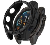 Panda Bobo Armour Case Compatible with Garmin Fenix 8 AMOLED, Soft TPU Bumper Cover, Anti-Scratch Shockproof Case (Black, 51mm AMOLED (not Solar))