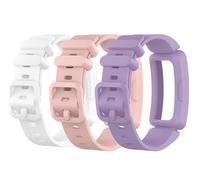 Panda Bobo Compatible with Fitbit Ace 2 for Kids, Soft Silicone Waterproof Bracelet Accessories Sports Watch Strap (3 Pcs - Pack E)