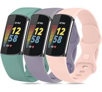 Panda Bobo Compatible with Fitbit Charge 5 Charge 6 strap Replacement Band Classic Wristband Women Men Small large (Small, Pack F - 3 Pcs)