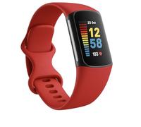 Panda Bobo Compatible with Fitbit Charge 5 Charge 6 strap Replacement Band Classic Wristband Women Men Small large (Large, Red)