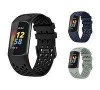 Panda Bobo Compatible with Fitbit Charge 5 Charge 6 strap Replacement Band Mesh Wristband Women Men Small large (Pack A - 3pcs)