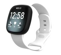 Panda Bobo Compatible with Fitbit Versa 4/ Versa 3, Fitbit Sense/Sense2, Soft Silicone Wrist Strap Replacement Watch Band (Large, White)