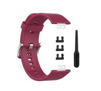 Panda Bobo Compatible with Huawei Watch Fit (TIA-B09/19/29/STA B39) Replacement Silicone Wrist Band Watchband Sport Strap (Burgundy)