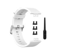 Panda Bobo Compatible with Huawei Watch Fit (TIA-B09/19/29/STA B39) Replacement Silicone Wrist Band Watchband Sport Strap (White)