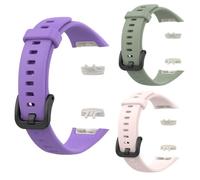 Panda Bobo For Huawei Band 6/6 pro, Honor Band 6/7, Replacement Silicone Sport Watch band Strap (Pack A - 3 Straps)