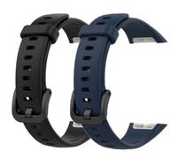 Panda Bobo For Huawei Band 6/6 pro, Honor Band 6/7, Replacement Silicone Sport Watch band Strap (Twin Pack - Black+Dark Blue)