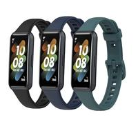 Panda Bobo For Huawei Band 7 (LEA-B19) Replacement Silicone Sport Watch band Strap (Pack A - 3 Straps)