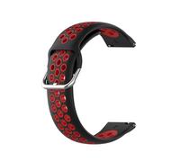 Panda Bobo for Reflex Active Watch Strap Silicone Replacement Watch Band Series 18/22/29/30/36/39/43/45/54 (Black+Red)