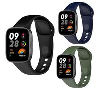 Panda Bobo for Xiaomi Redmi Watch 3 (M2216W1) Watch Silicone Replacement Sport Bracelet Strap Wristband (Pack A - 3 Straps)
