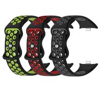 Panda Bobo Mesh Strap for Xiaomi Redmi Watch 4 Watch Silicone Replacement Mesh Sport Band Double Colour Strap (Pack A - 3 Straps)