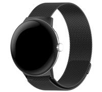 Panda Bobo Metal Strap Compatible with Google Pixel Watch 2/Google Pixel Watch Strap, Milanese Adjustable Sport Replacement Wrist Bands (Black) (Black)