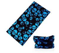 Panda Bobo Multifunctional Bandana Headwear, Neckwear, Neckerchief, Cycling Cowboy Scarf, Head Neck Gaiter, Mens Womens Multipack, Assorted, Pirate Bandana (Blue Skull)