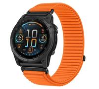 Panda Bobo Nylon Watch Strap for Garmin Fenix 8 / epix Pro/Fenix 7S / Instinct 2S, Ultralight 20mm Quick-Fit Sport Band Hook and Loop Watch Strap, Orange