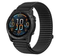 PANDA BOBO Nylon Watch Strap for Garmin Fenix 8 / epix Pro/Fenix 7S / Instinct 2S, Ultralight 20mm Quick-Fit Sport Band Hook and Loop Watch Strap (Black)
