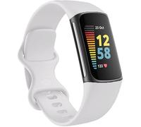 PANDA BOBO Replacement Bands for Fitbit Charge 5 & Charge 6 - Soft Silicone Sport Wristbands for Men & Women - Small & Large Sizes - Multiple Colors (White, Small)