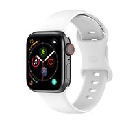Panda Bobo Silicone Strap for Apple Watch Series 1-10 & SE (38mm/40mm/41mm/42mm) - Soft, Durable Replacement Band for Men & Women (White, 38/40/41/42mm(Series10)-S/M)