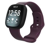 Panda Bobo Silicone Strap Replacement Watch Band Compatible with Fitbit Versa 4/Versa 3 & Sense/Sense 2 - Unisex, Soft Waterproof Material, Secure Clasp, Quick Release (Small, Deep Purple)