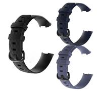 Panda Bobo Strap Compatible for Fitbit Charge 3/Fitbit Charge 4, Adjustable Classic Replacement Silicon Wristband (Small, Pack A - 3 Straps)