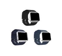 Panda Bobo Strap Compatible with Fitbit Blaze, Silicone Adjustable Replacement Sport Wrist Strap (Large, Pack B - 3 Straps)