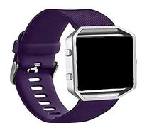 Panda Bobo Strap Compatible with Fitbit Blaze, Silicone Adjustable Replacement Sport Wrist Strap (Large, Purple)