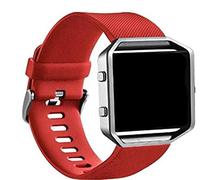 Panda Bobo Strap Compatible with Fitbit Blaze, Silicone Adjustable Replacement Sport Wrist Strap (Red, Large)