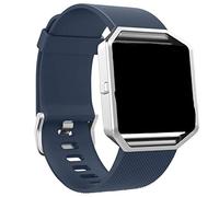 Panda Bobo Strap Compatible with Fitbit Blaze, Silicone Adjustable Replacement Sport Wrist Strap (Slate, Large)